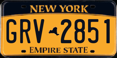 NY license plate GRV2851