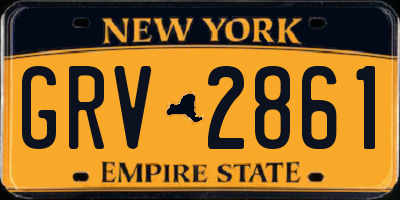 NY license plate GRV2861