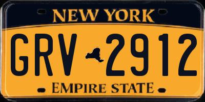 NY license plate GRV2912