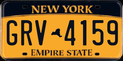 NY license plate GRV4159
