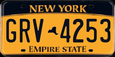 NY license plate GRV4253
