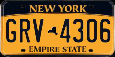 NY license plate GRV4306