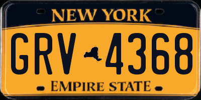 NY license plate GRV4368