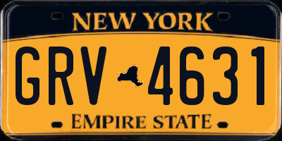 NY license plate GRV4631
