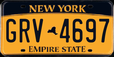 NY license plate GRV4697