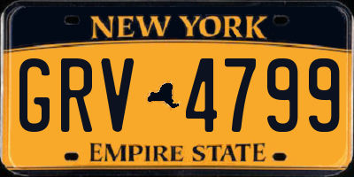 NY license plate GRV4799