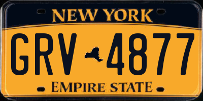 NY license plate GRV4877