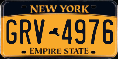 NY license plate GRV4976