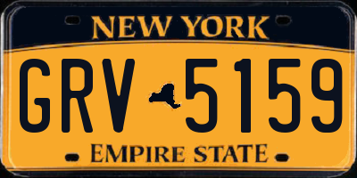 NY license plate GRV5159