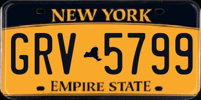 NY license plate GRV5799