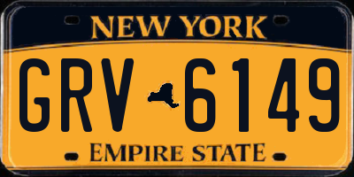NY license plate GRV6149