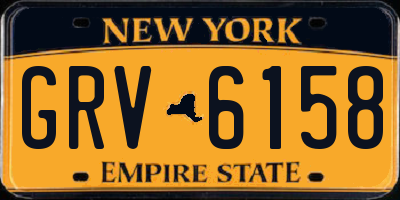 NY license plate GRV6158
