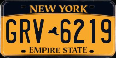 NY license plate GRV6219