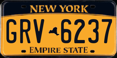 NY license plate GRV6237