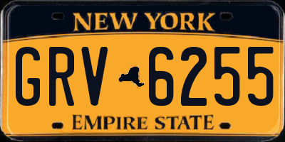 NY license plate GRV6255