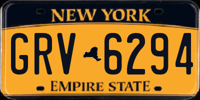 NY license plate GRV6294