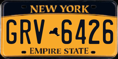 NY license plate GRV6426