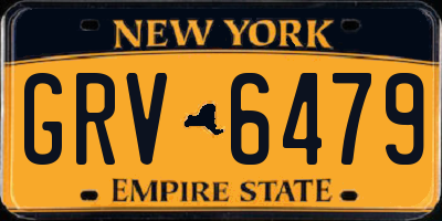 NY license plate GRV6479