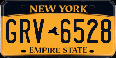 NY license plate GRV6528