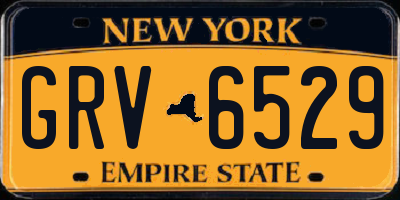 NY license plate GRV6529