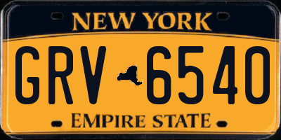 NY license plate GRV6540