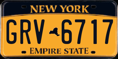 NY license plate GRV6717