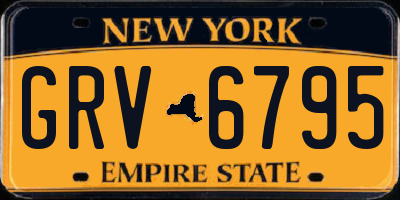 NY license plate GRV6795