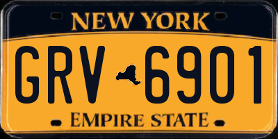 NY license plate GRV6901