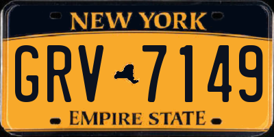 NY license plate GRV7149
