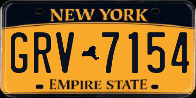 NY license plate GRV7154