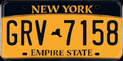 NY license plate GRV7158