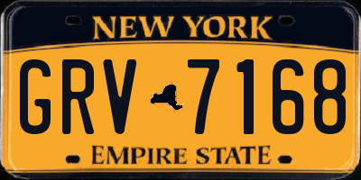 NY license plate GRV7168