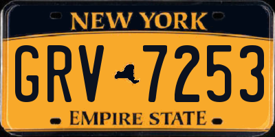 NY license plate GRV7253