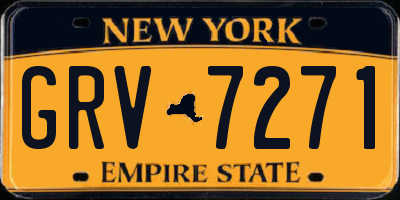 NY license plate GRV7271