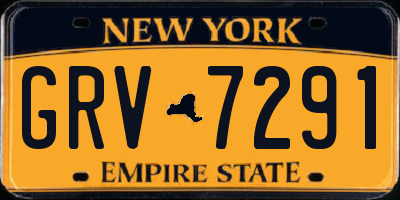 NY license plate GRV7291