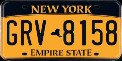 NY license plate GRV8158