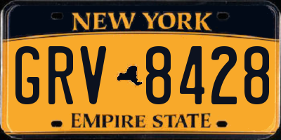 NY license plate GRV8428