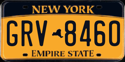 NY license plate GRV8460