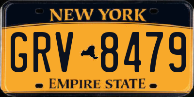 NY license plate GRV8479