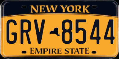 NY license plate GRV8544