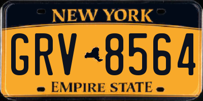 NY license plate GRV8564