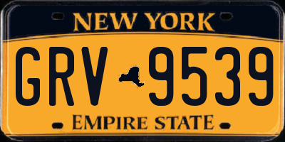 NY license plate GRV9539