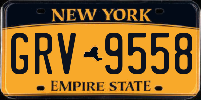 NY license plate GRV9558
