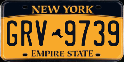 NY license plate GRV9739