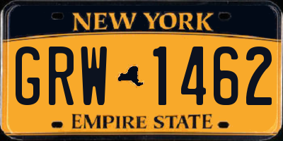 NY license plate GRW1462