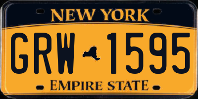 NY license plate GRW1595