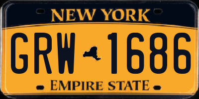 NY license plate GRW1686