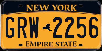 NY license plate GRW2256