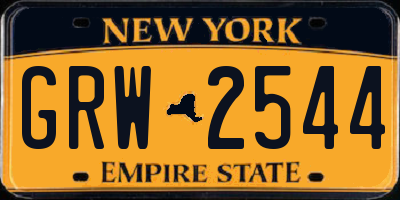 NY license plate GRW2544