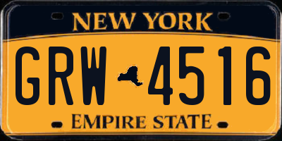 NY license plate GRW4516